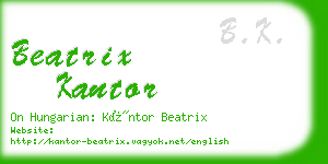 beatrix kantor business card